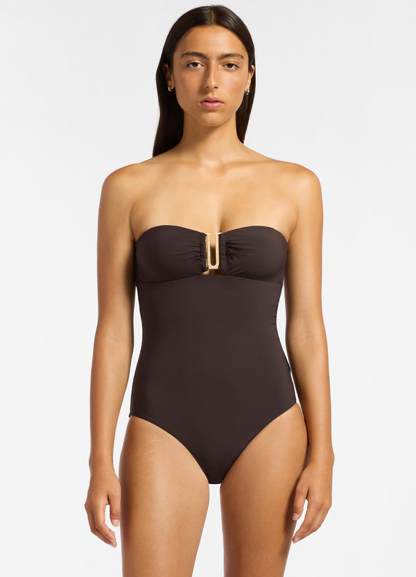 Jetset Bandeau One Piece - Chocolate