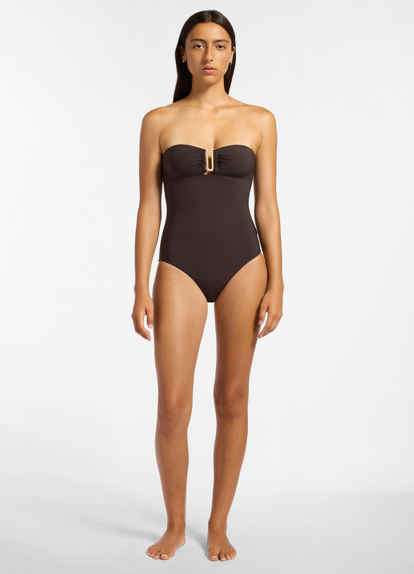 Jetset Bandeau One Piece - Chocolate