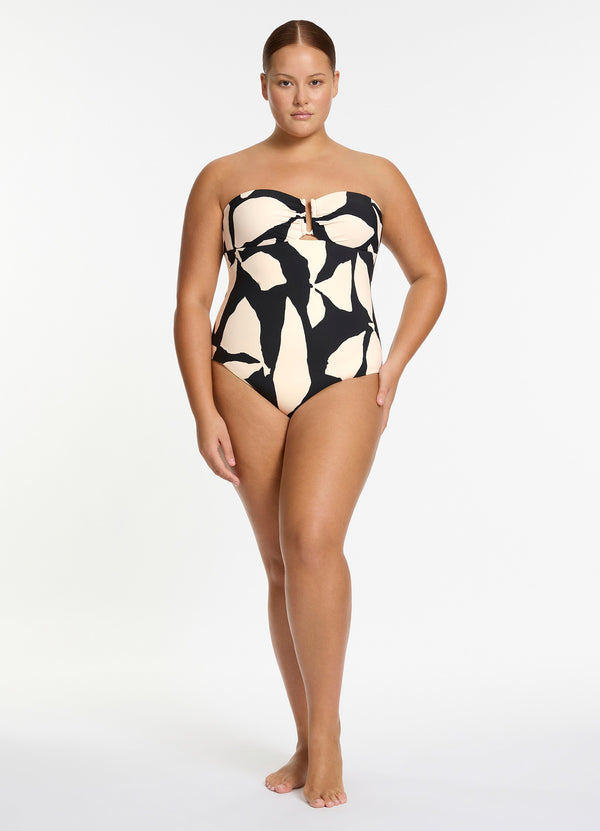 Fiore Bandeau One Piece - Black