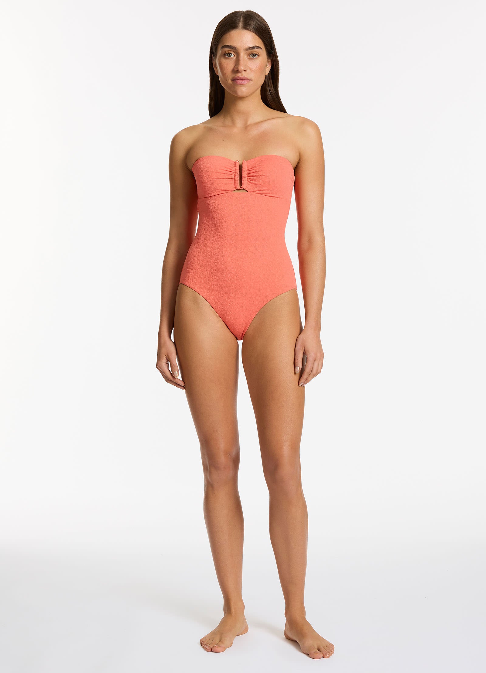 国内発送★Seafolly★シンプル上品バンドゥQuiltedワンピース SEAFOLLY QUILTED BANDEAU ONE PIECE – Beach Breeze