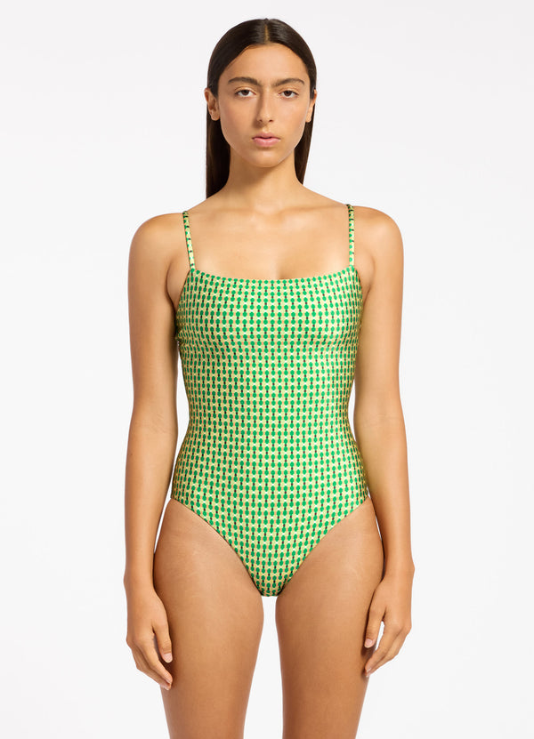 Mattala Geo Minimal Tank One Piece - Flora
