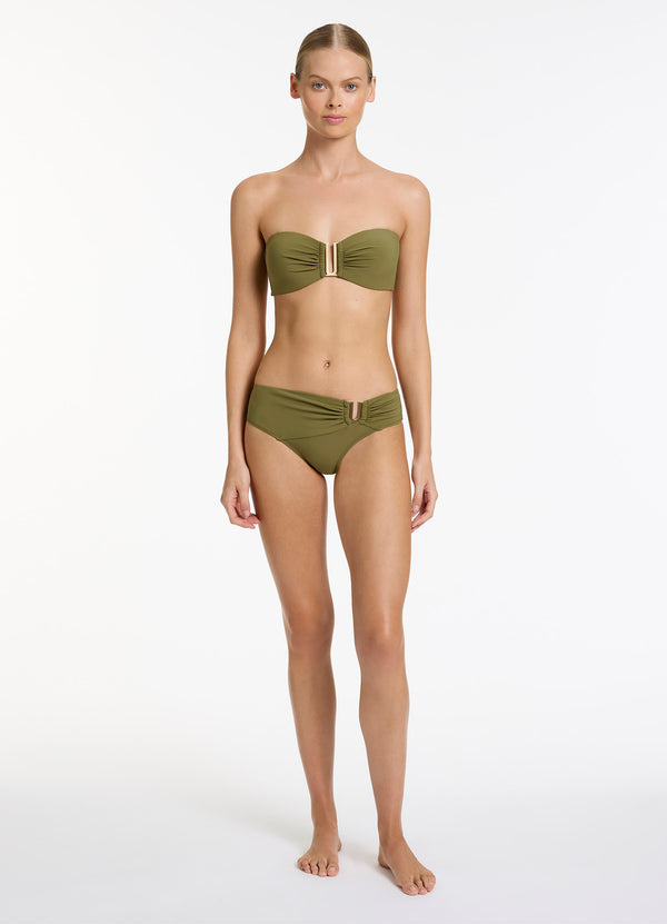 Jetset Bandeau Bikini Top - Moss