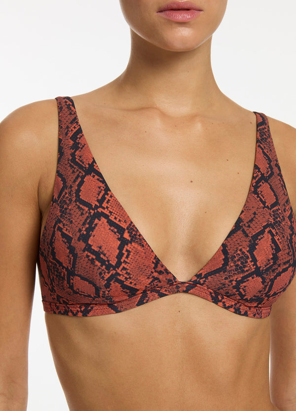 Python Triangle Bikini Top - Spice