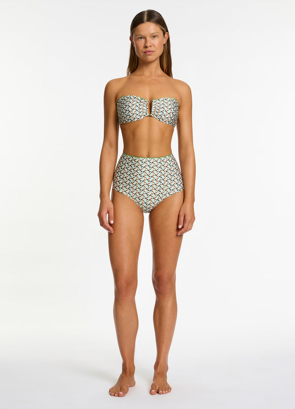 Acacia U Trim Bandeau Bikini Top - Multi