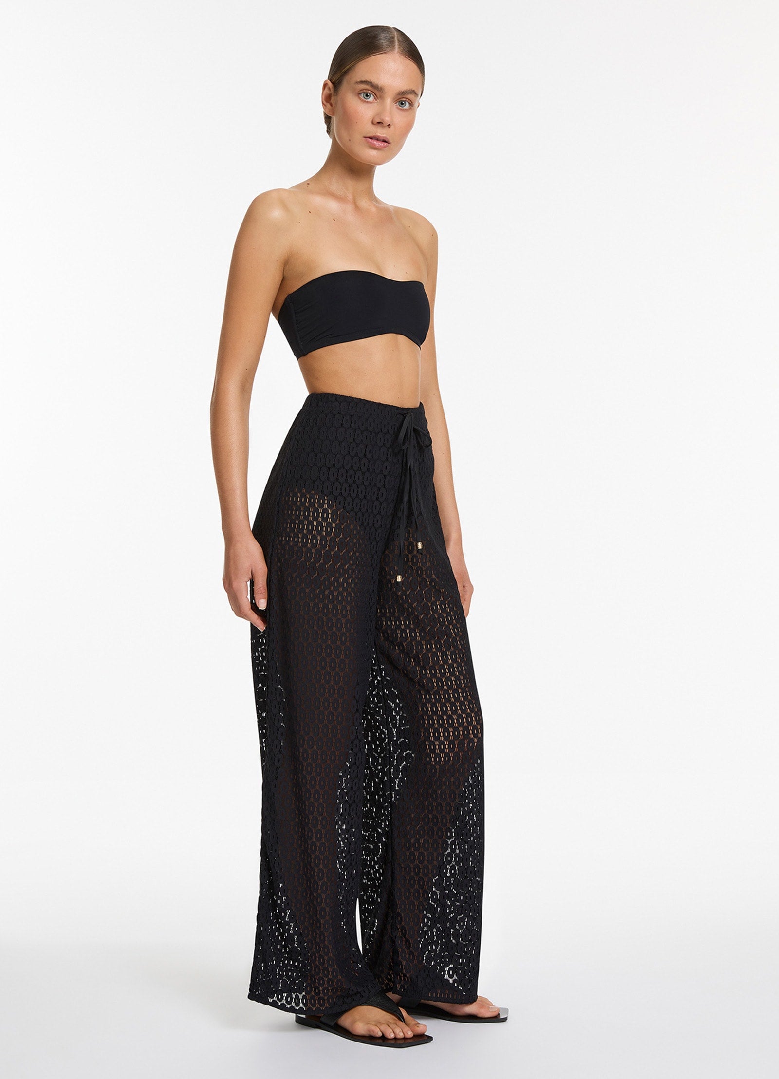 Jetset Stretch Lace Pant - Black – Seafolly US