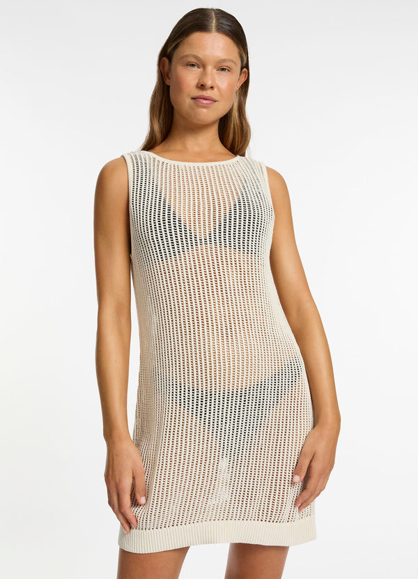 Acacia Knit Mini Dress - Cream