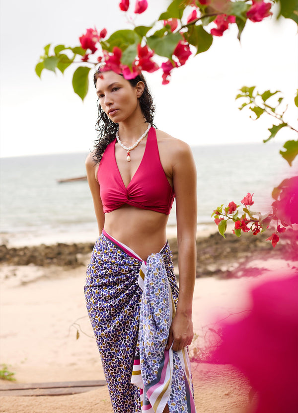 Shine Twist Front Bikini Top