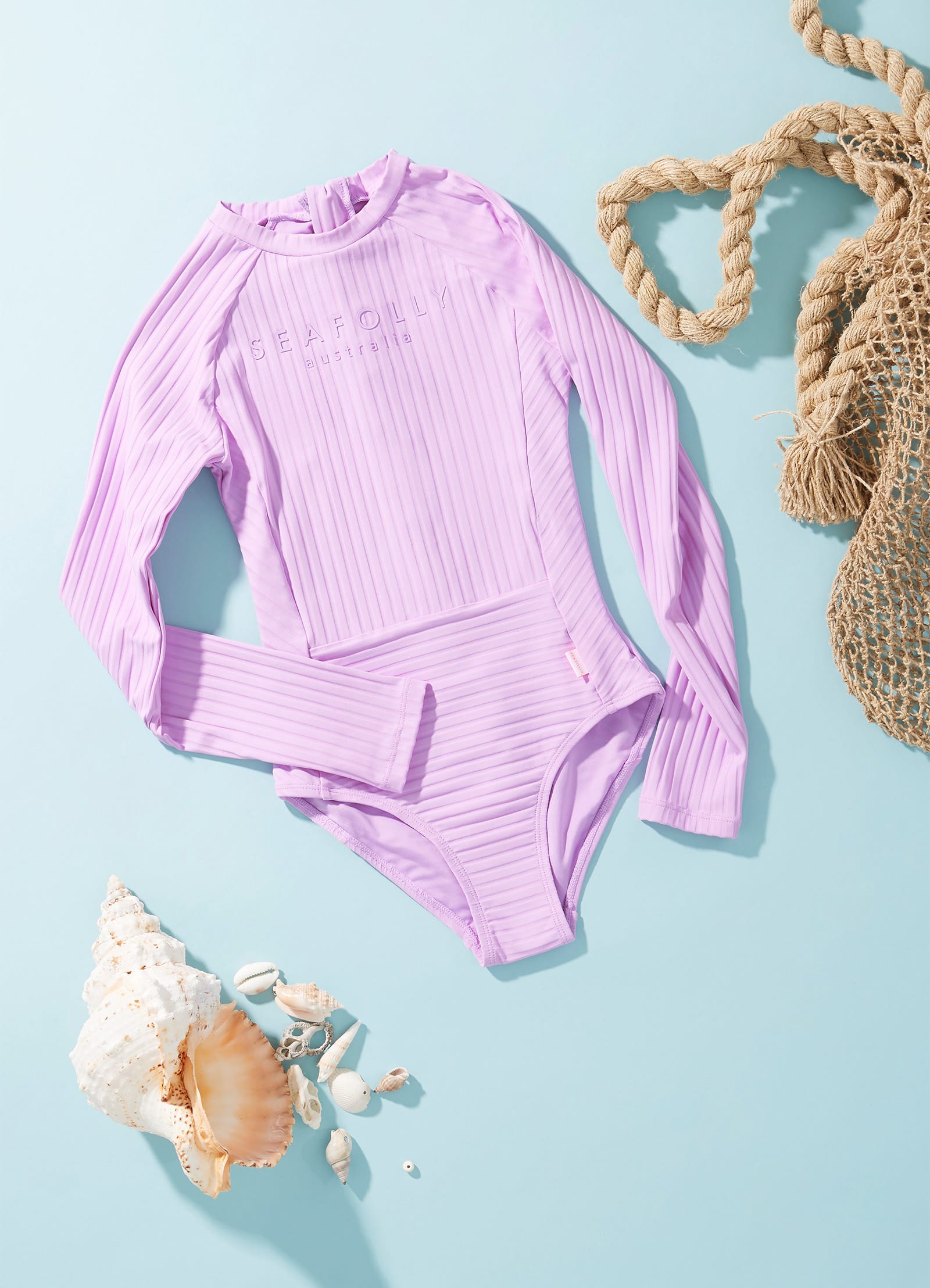 thumbnail image 2 of Seafolly Girls Tankini - Summer Essentials Mesh Detail Swimwear For Kids 2 of 9