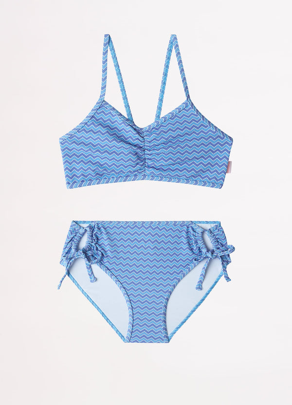 Girls Vanuatu Tie Feature Bikini  - Zig Zag