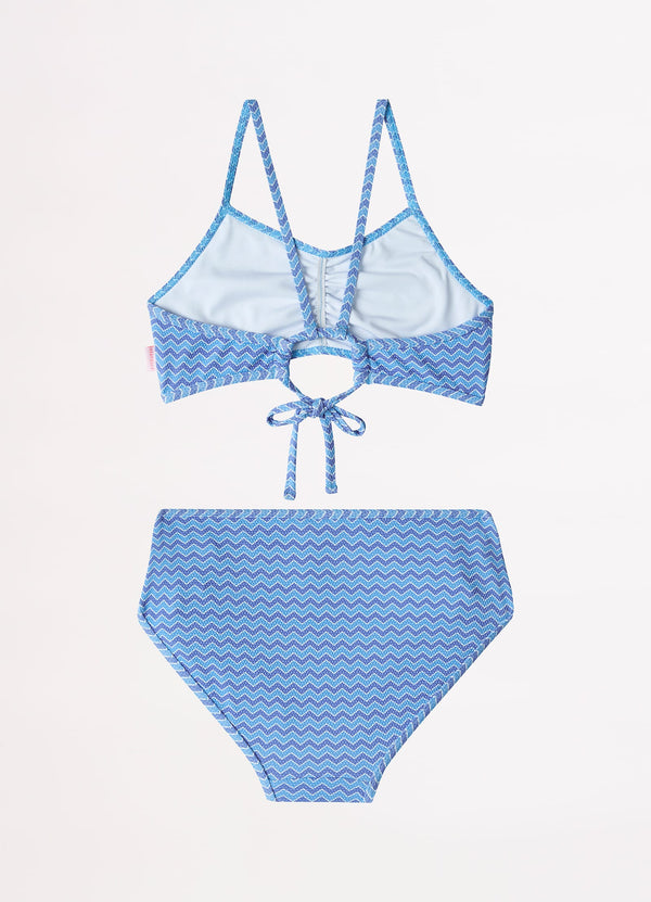 Girls Vanuatu Tie Feature Bikini  - Zig Zag