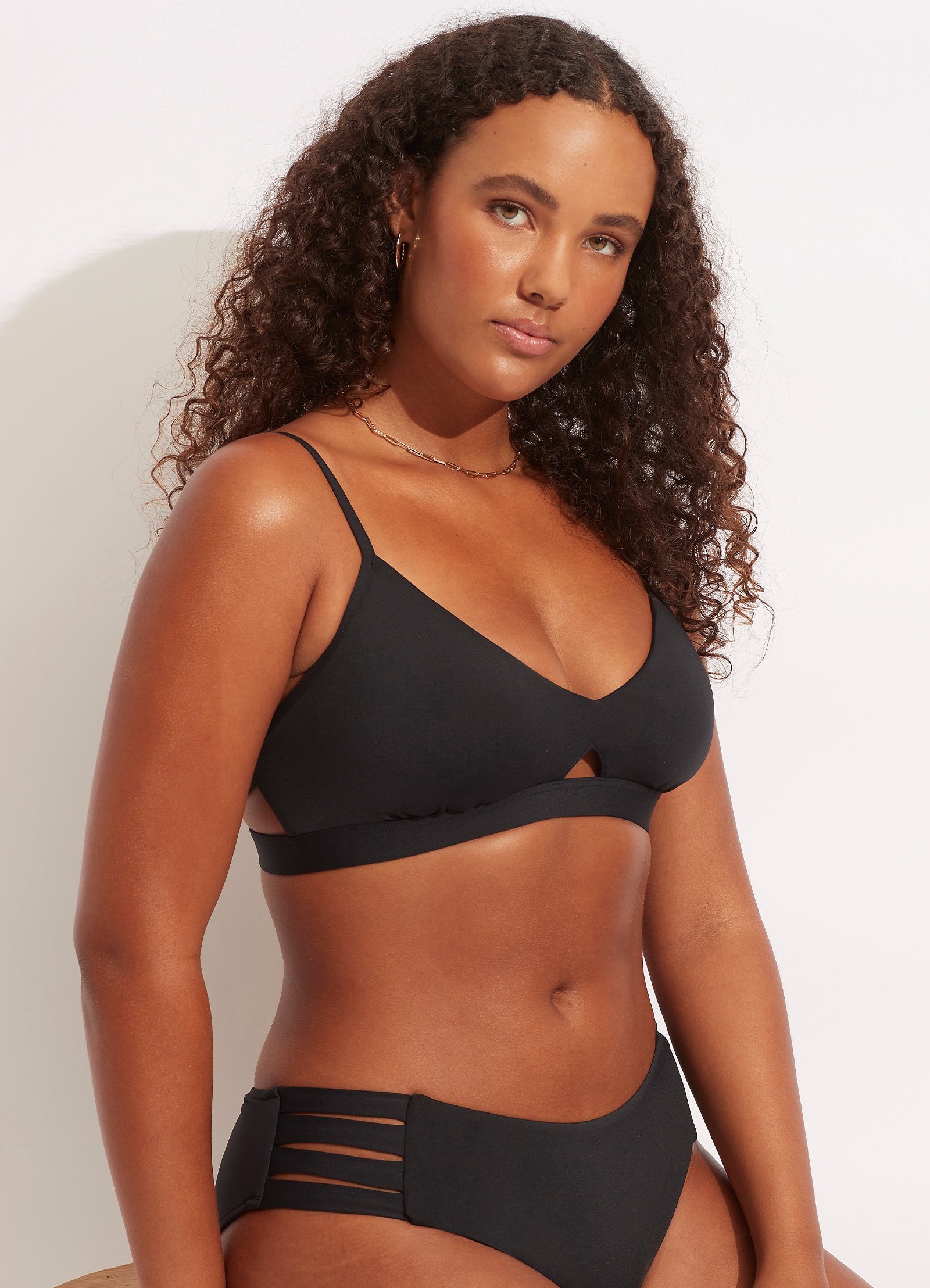 ◆Seafolly◆Collective Hybrid Bralette ビキニトップ 水着 Seafolly Collective Hybrid Bralette Bikini Top - Black