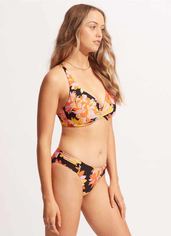 Palm Springs Wrap Front F Cup - Black