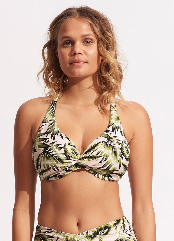 Island In The Sun Wrap Front F Cup Bra - Avocado – Seafolly US
