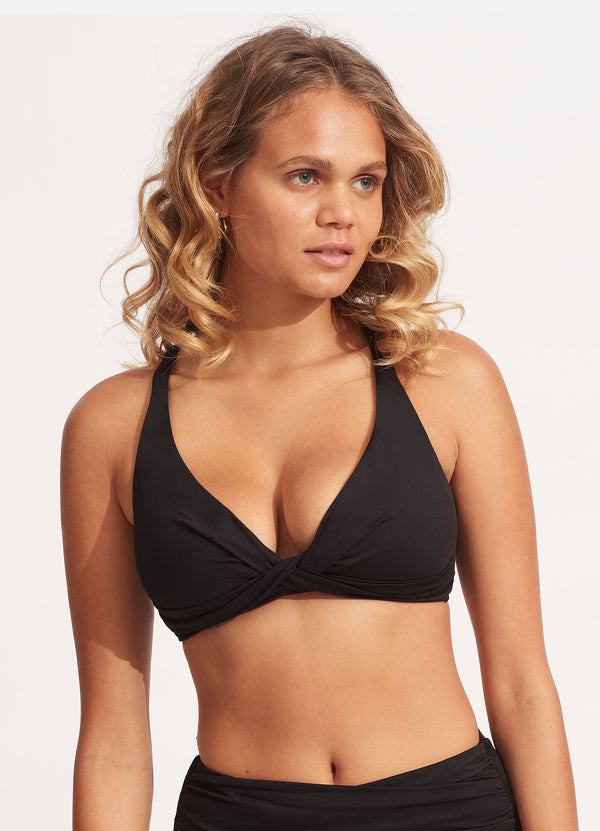 Seafolly Collective DD Double Wrap Front Bra 31275DD942 Black