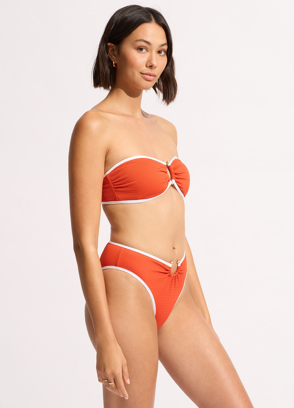 Buy Sherrylily Womens Stress Slit Bandeau Bikini Sets Padded Swimsuit 2  Pieces (Small, Orange) Online at desertcartGrenada