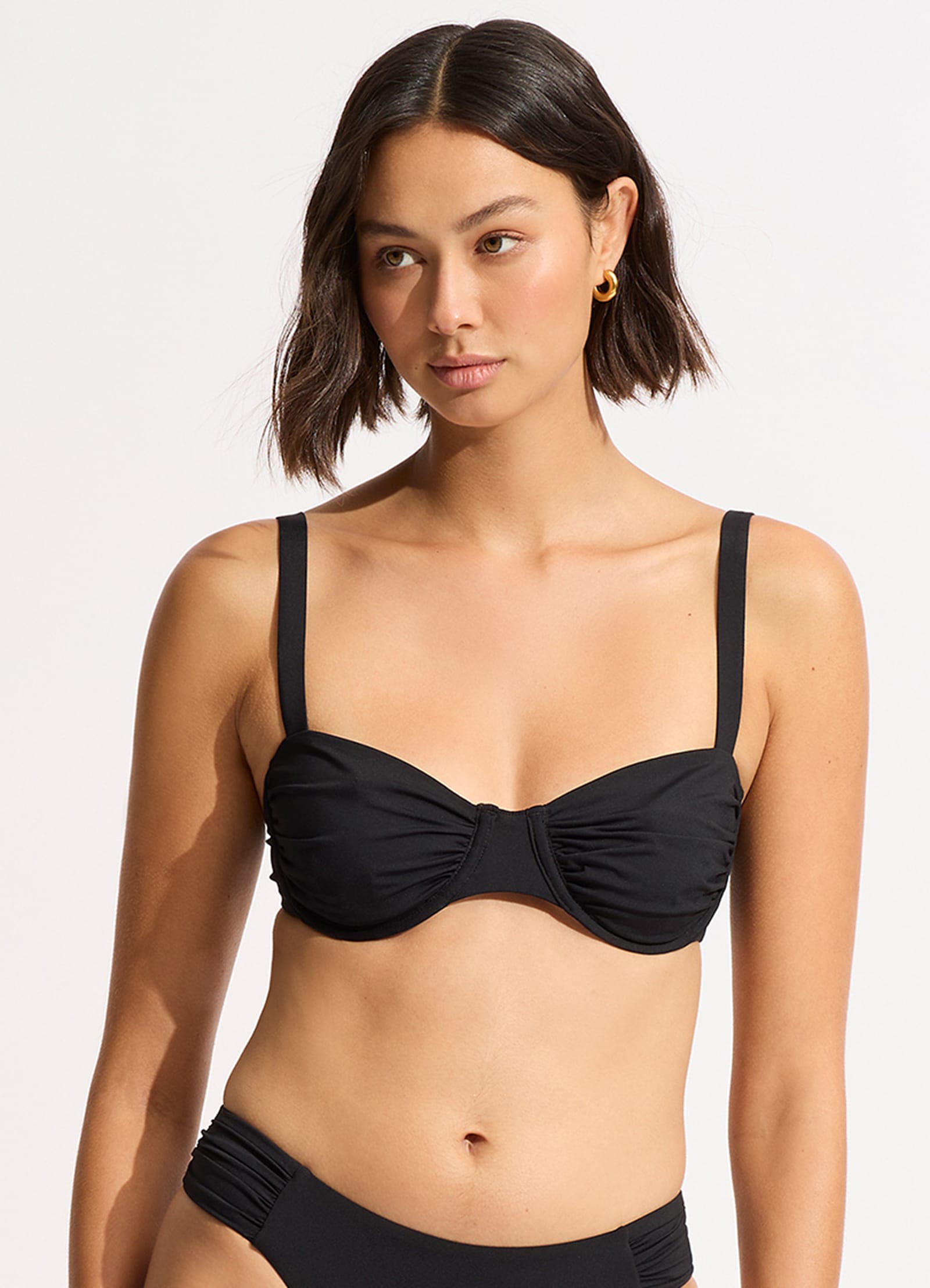 High neck best sale underwire bikini top