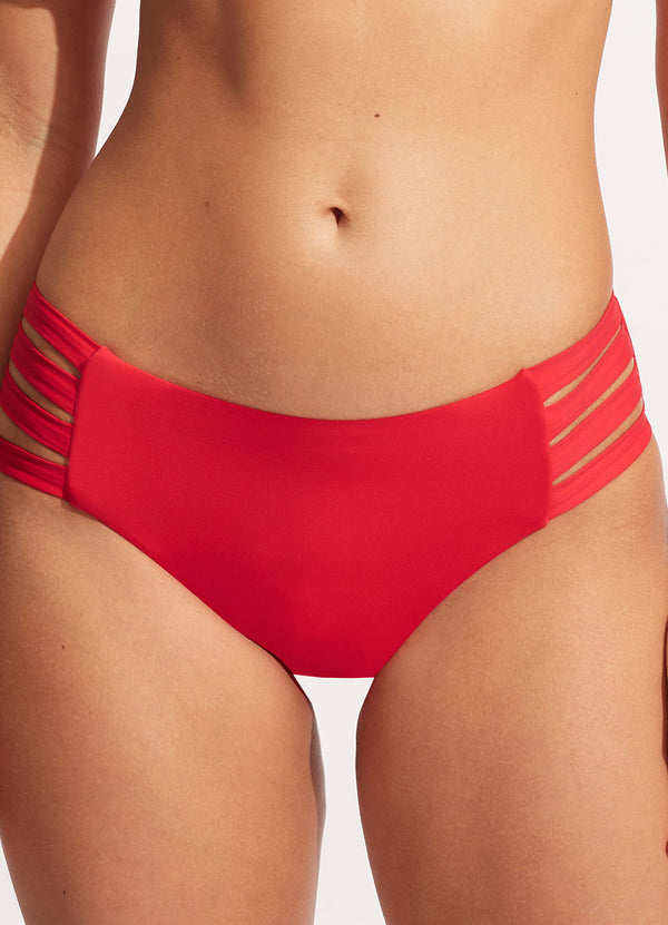 Seafolly Collective Multi Strap Hipster Pant - Chilli Red