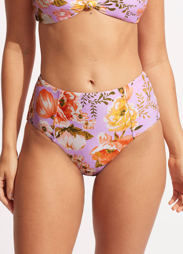 Paradise Garden High Waisted Pant - Lilac