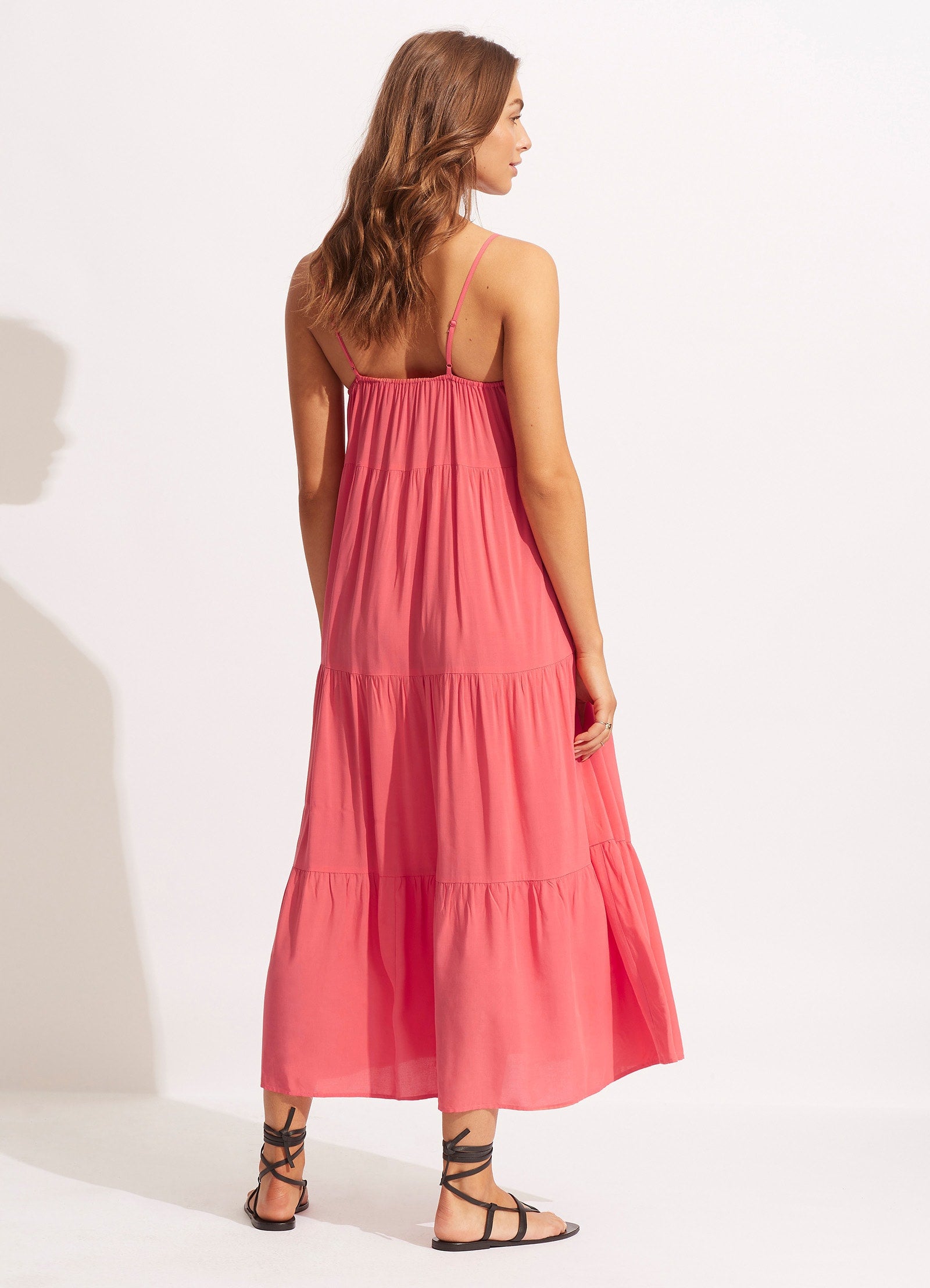 Weekend Tier Dress - Sun Kissed Coral – Seafolly US