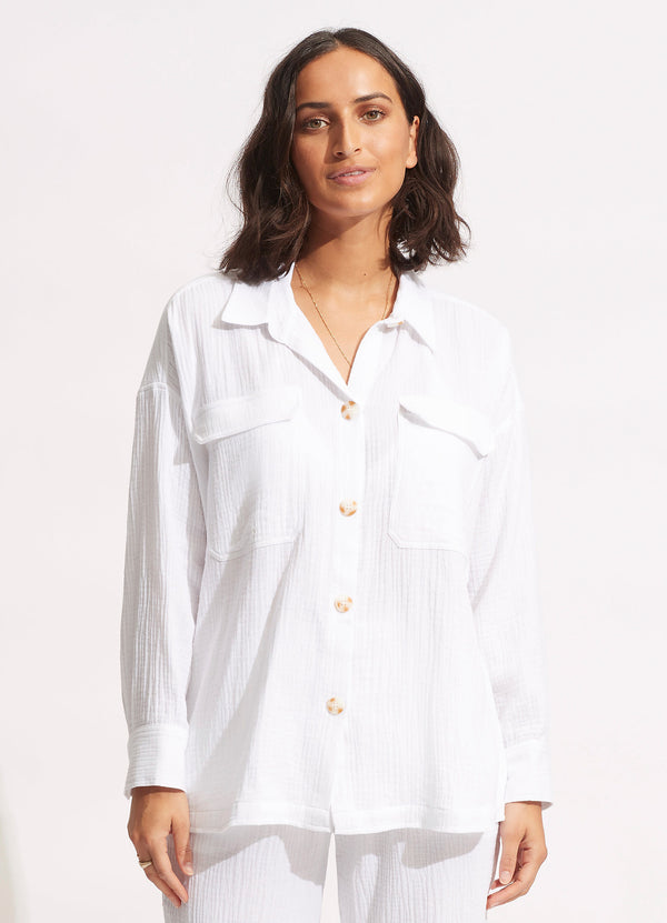 Harvest  Shirt Jacket - White