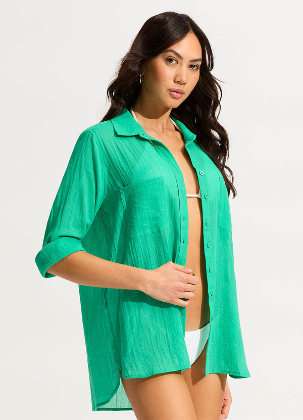 Breeze Beach Shirt - Jade