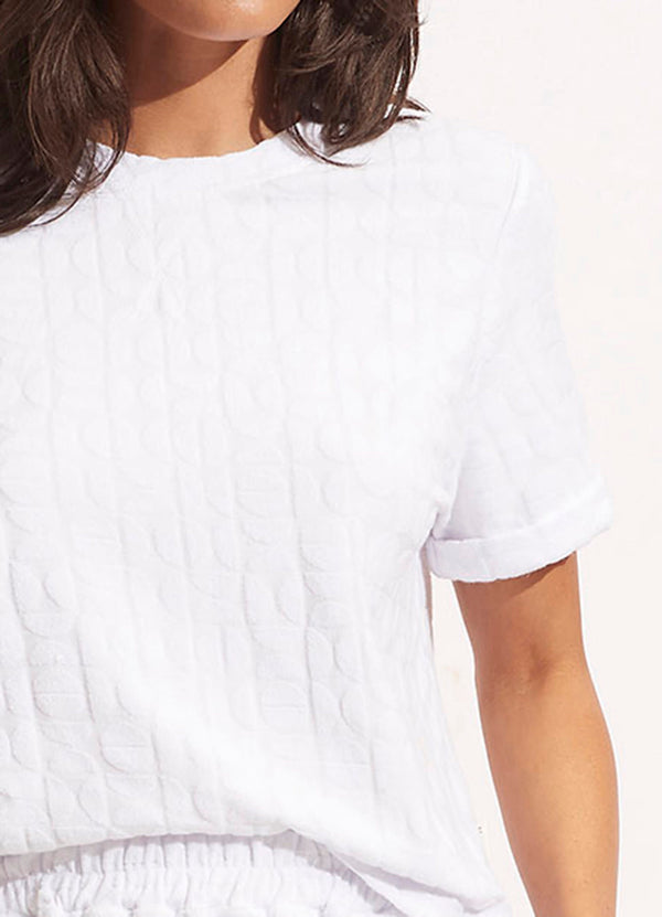 Capri Terry Tee - White