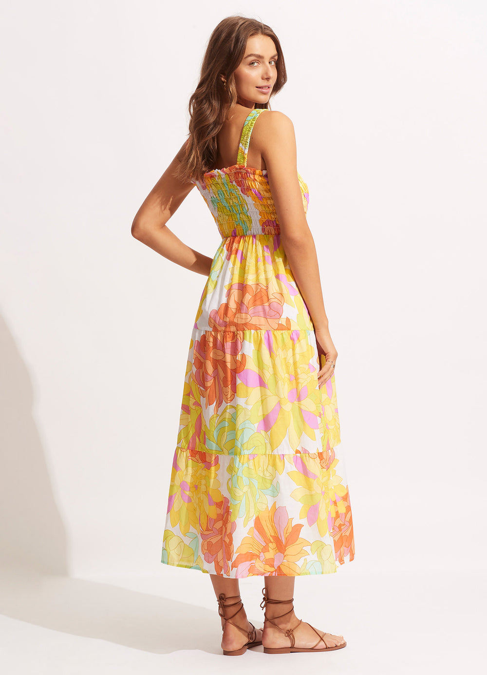 Palm Springs Midi Dress Lime Light Seafolly US