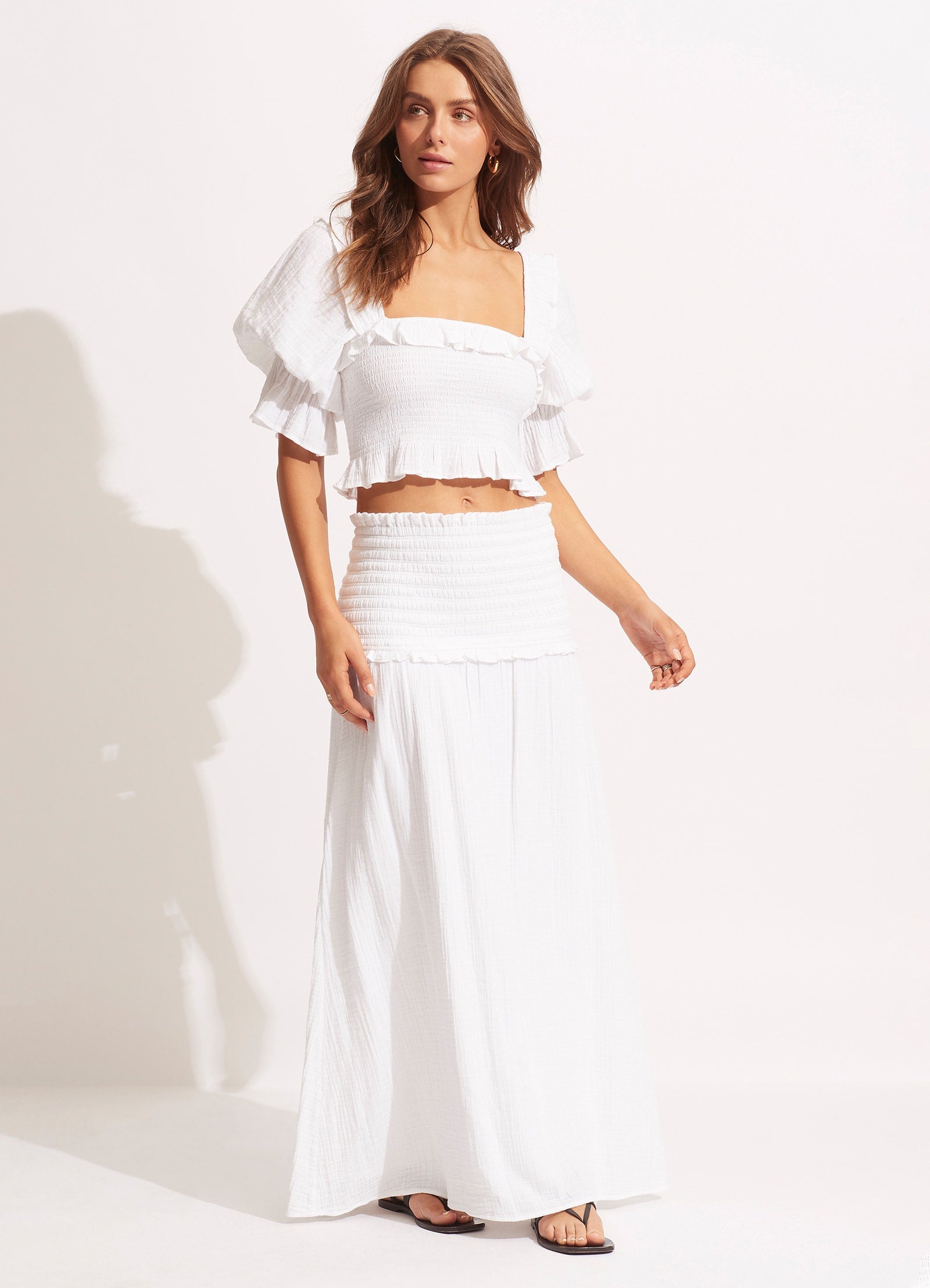 White top dress skirt