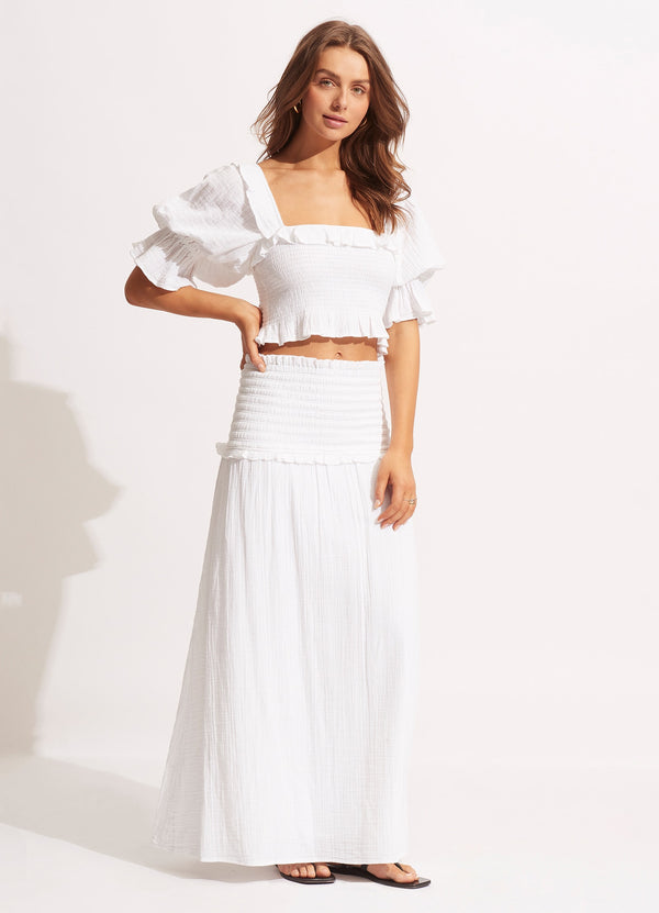 Caspian Strapless Dress/Skirt  - White