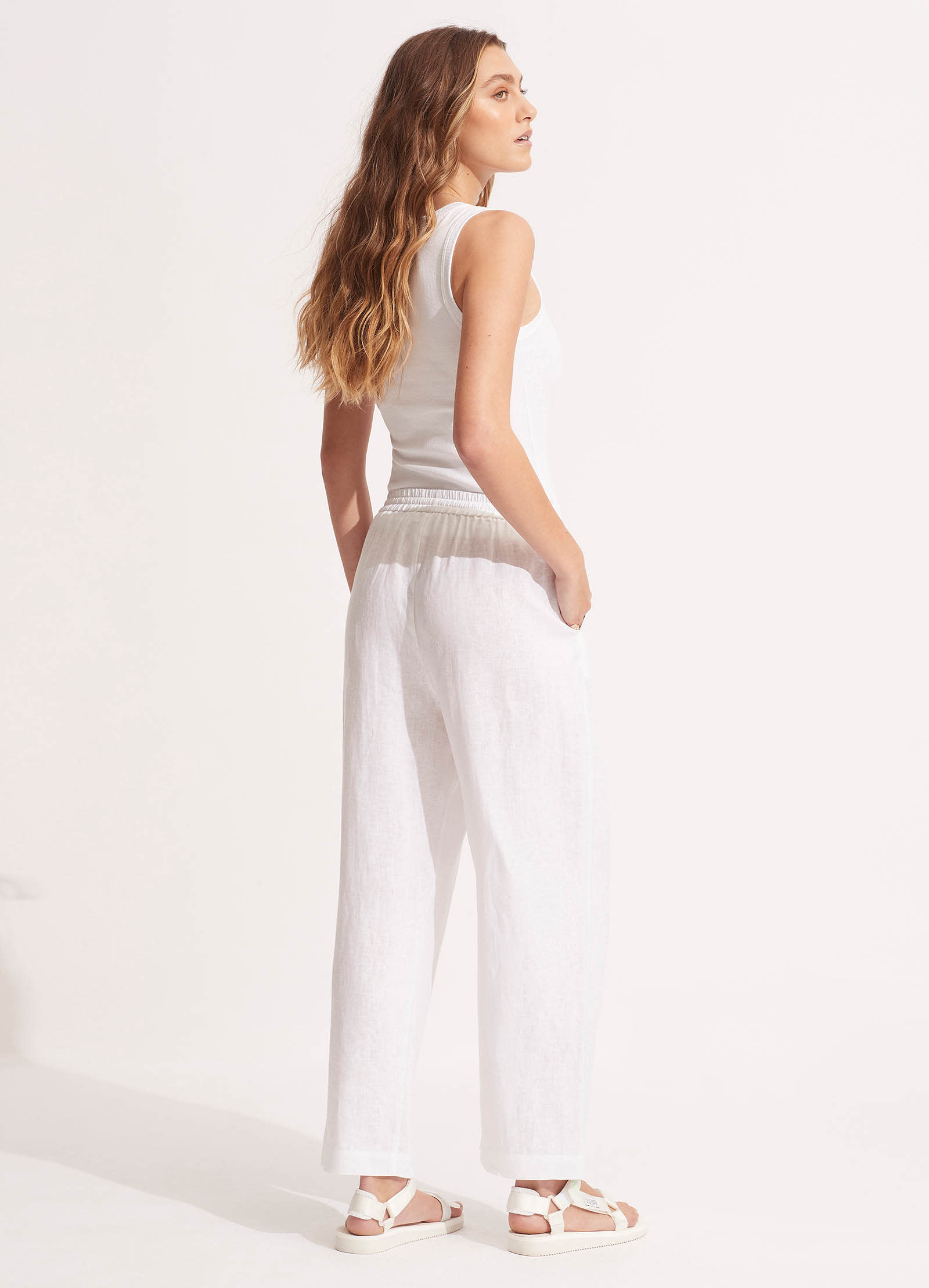 Linen Pant - White – Seafolly US