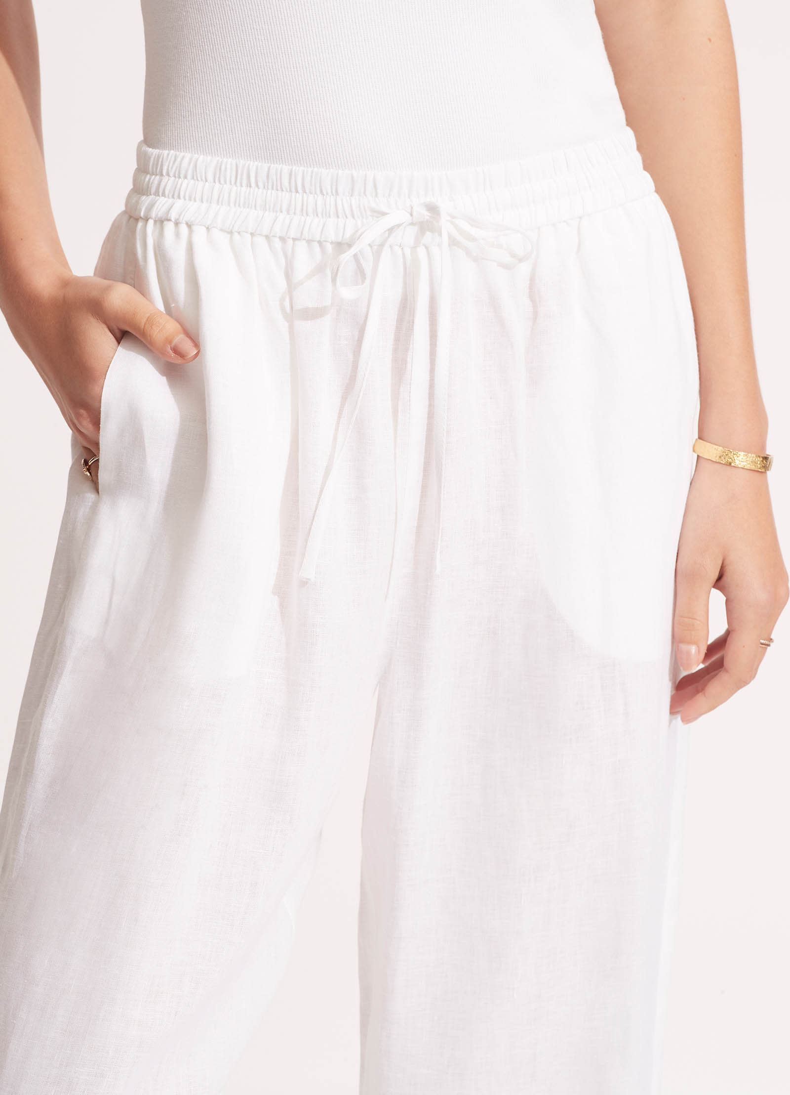 Linen Pant - White – Seafolly US