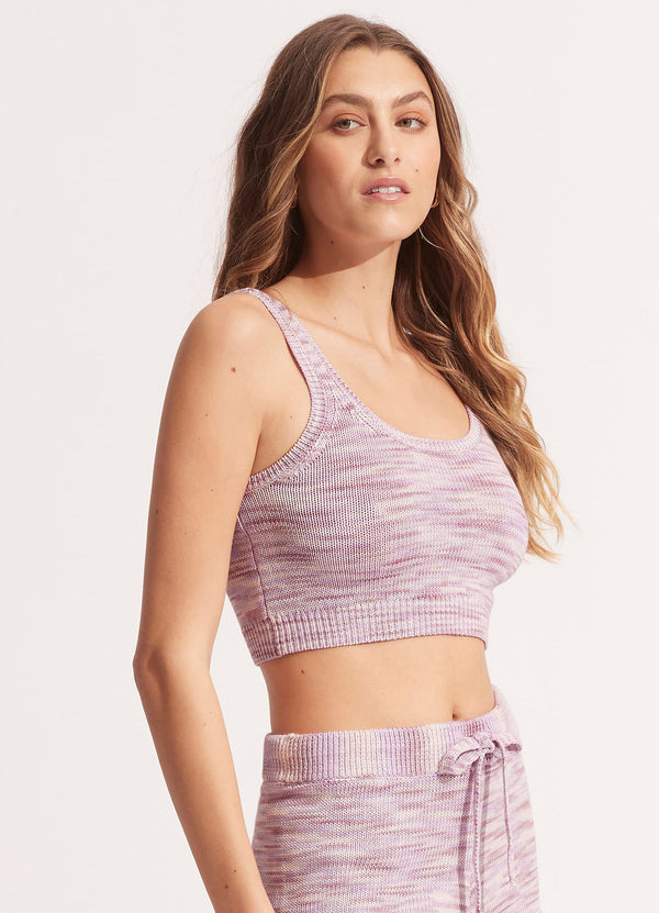 Marl Knit Top - Lilac