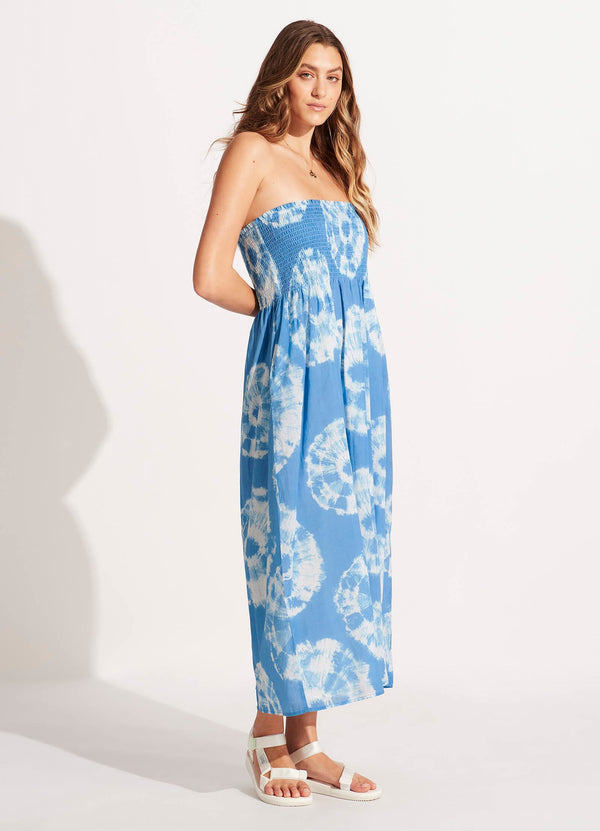 Tie Dye Maxi Skirt/Dress - Azure