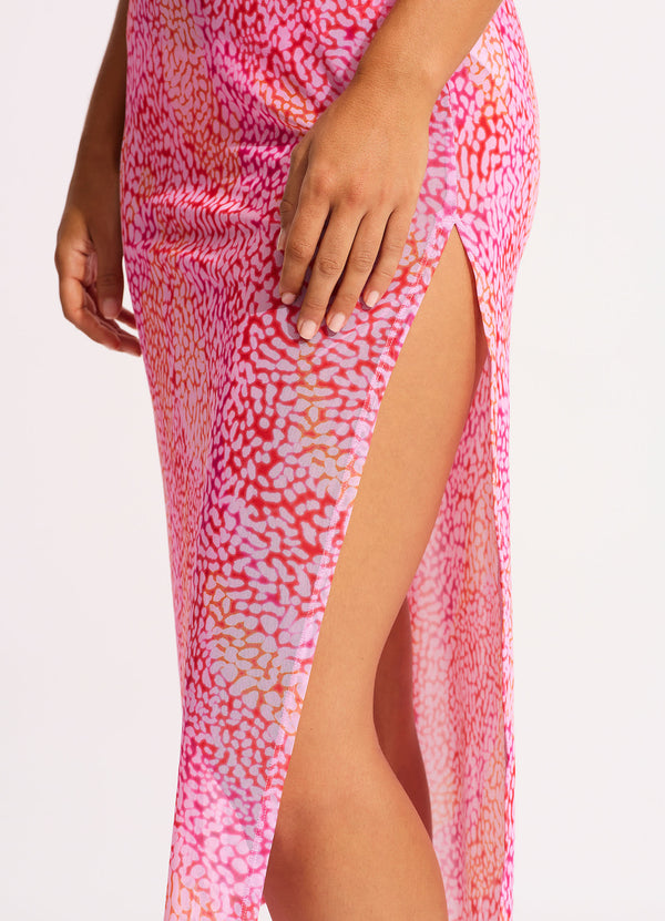 Sea Skin Mesh Cover Up - Fuchsia Rose