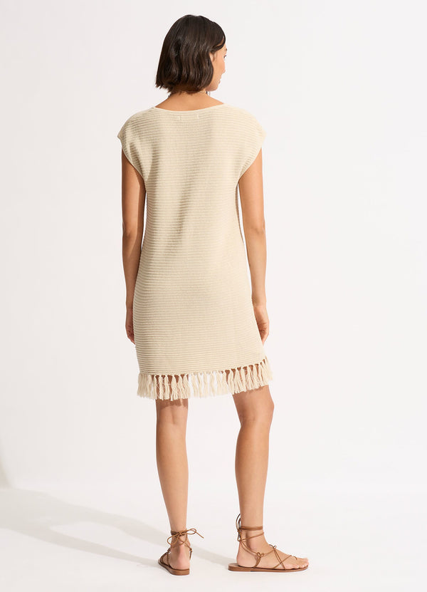 Mini Knit Cover Up - Natural