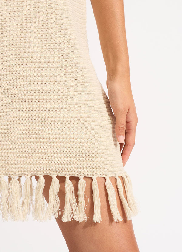 Mini Knit Cover Up - Natural