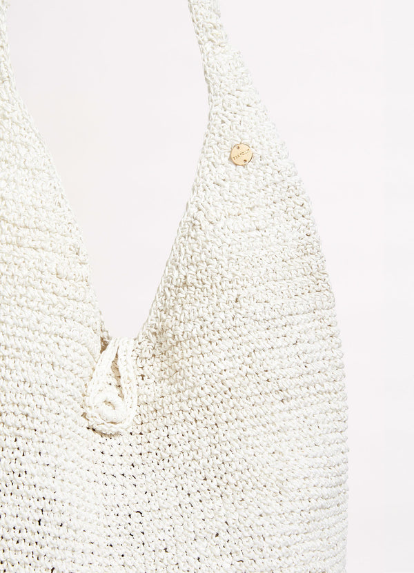 Cocoon Woven Tote - White