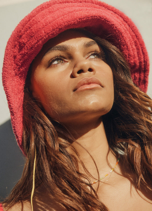 Terry Bucket Hat - Sun Kissed Coral – Seafolly US