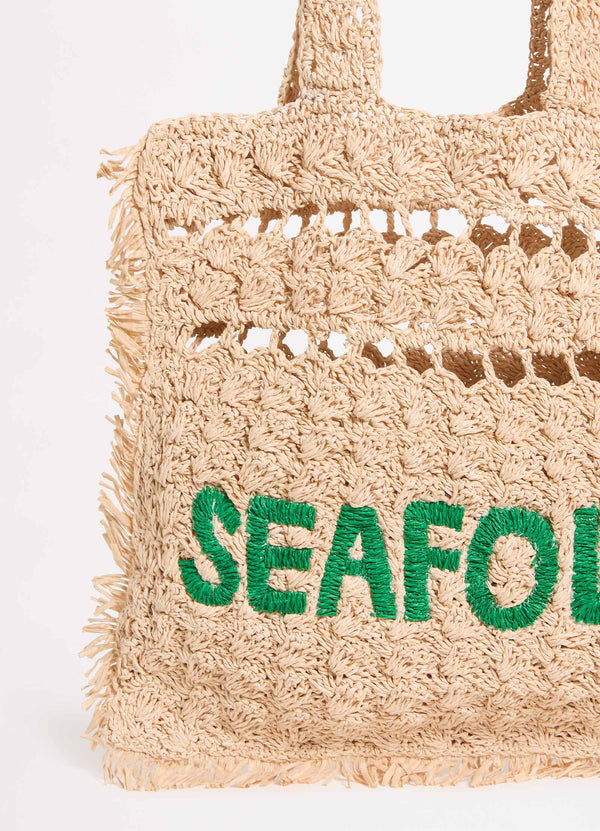 Logo Woven Tote - Natural – Seafolly US