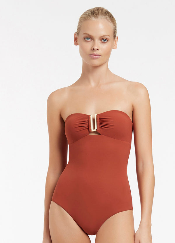 Jetset Bandeau One Piece - Russet