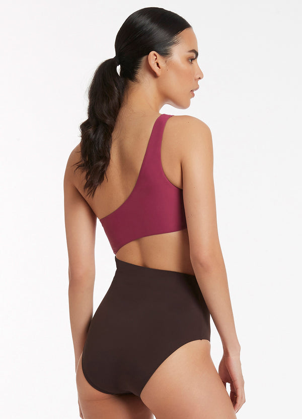 Versa One Shoulder One Piece - Orchid