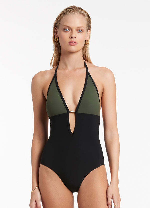 Versa Plunge One Piece - Olive