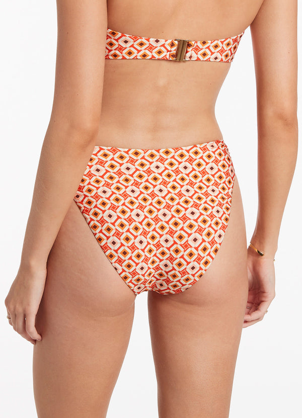 Playa High Leg Trim Pant - Fiamma