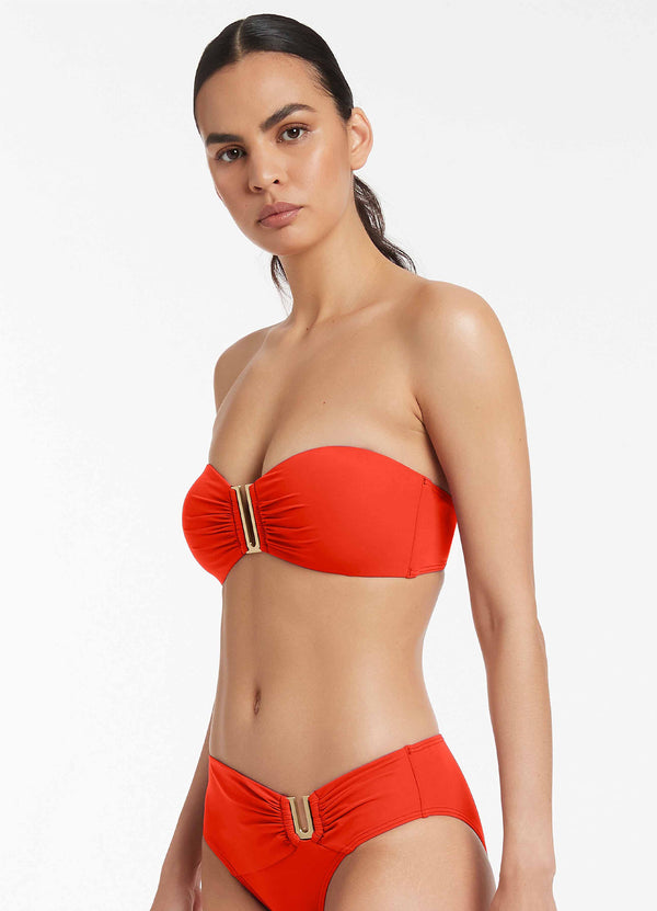 Jetset Bandeau Bikini Top - Fiamma