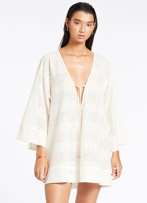 Broderie Kaftan - Cream