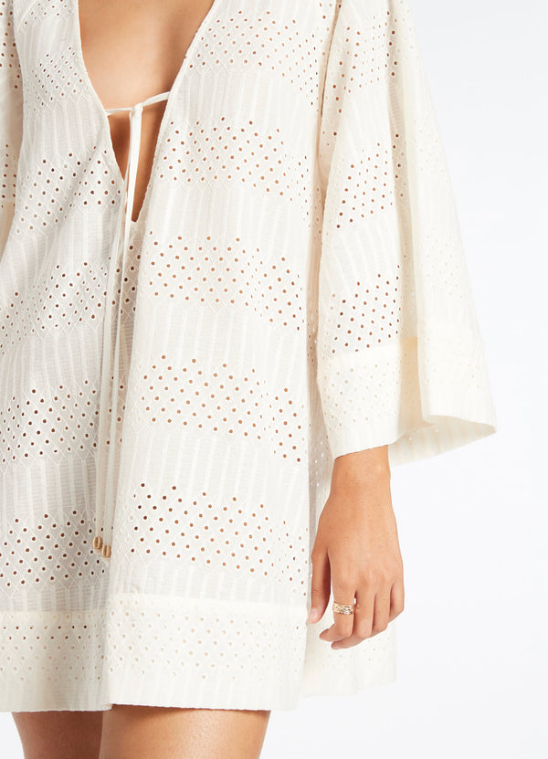 Broderie Kaftan - Cream